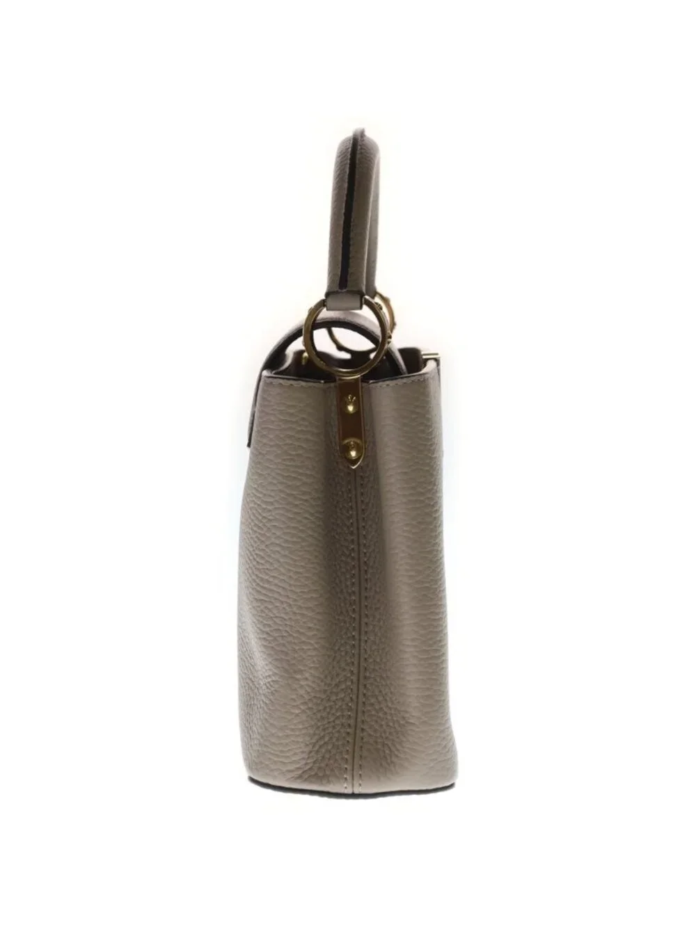 Louis Vuitton Capucines BB Galle Taurillon 2-Way Shoulder Bag Beige Leather Gold